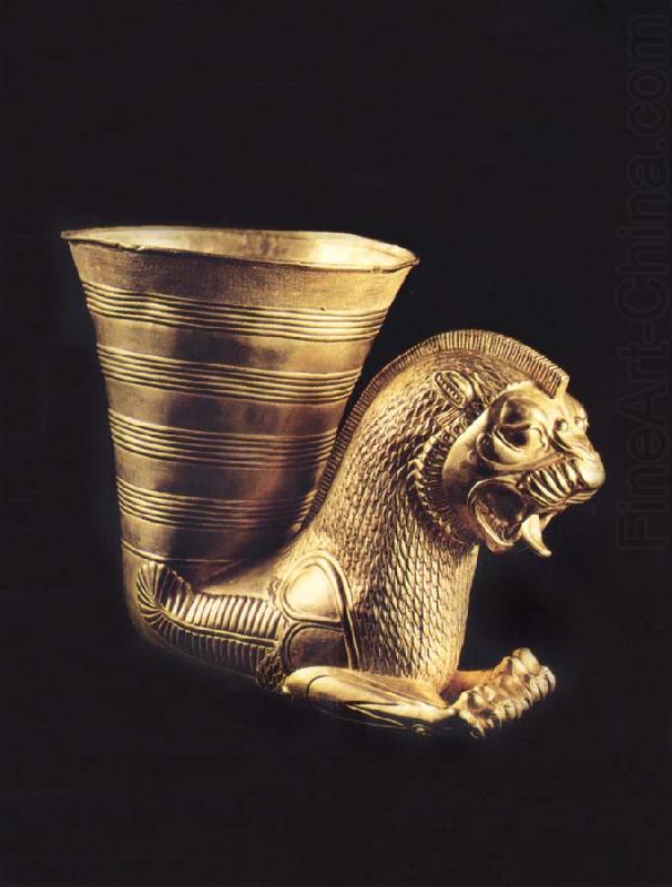 Rhyton in the form of a lion-griffin, unknow artist